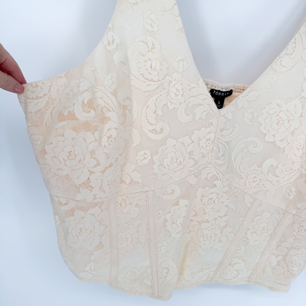 NWT Torrid Lace Corset Crop Top in Dew Size 3X - Picture 4 of 12